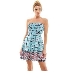 Y2K Juniors' As U Wish Strapless Skater Dress M